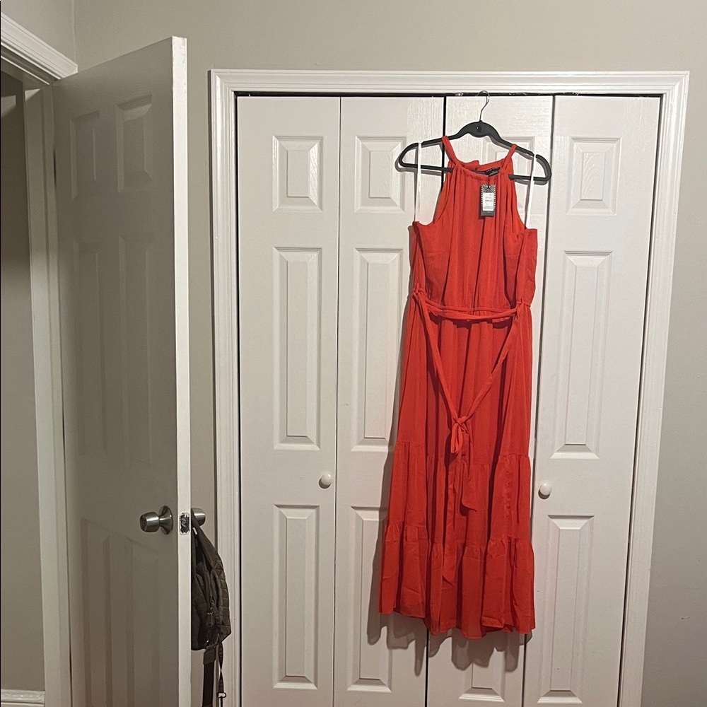 City Chic Vibrant Red Maxi Dress